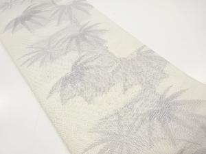 アンティーク　紗　竹笹模様織り出し袋帯（材料）